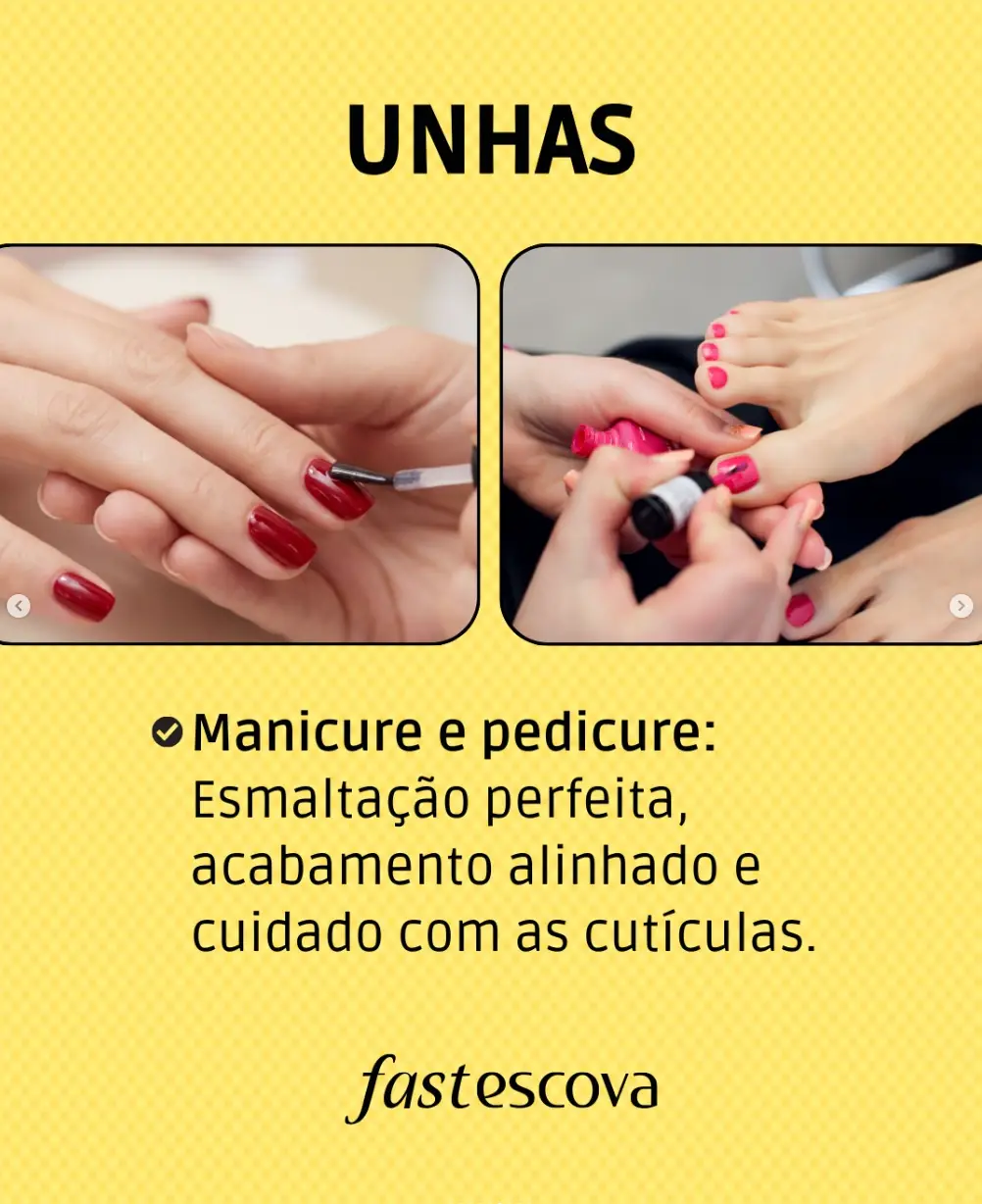 Unhas: manicure e pedicure