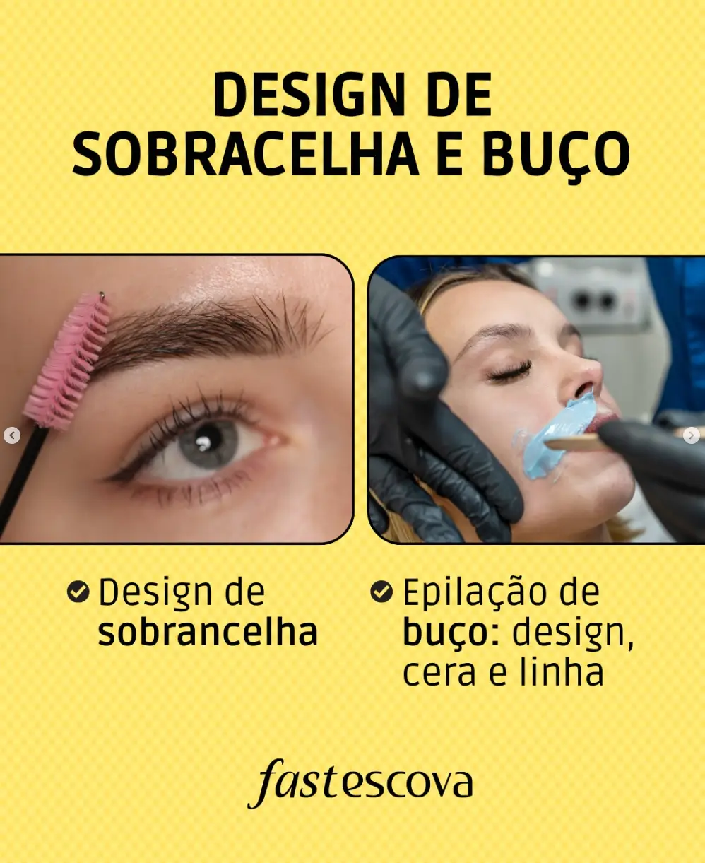 Design de sobrancelha e epilação de buço